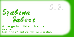 szabina habert business card